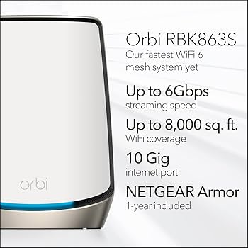 Amazon.com: NETGEAR Orbi Tri-Band WiFi 6 Mesh Network System